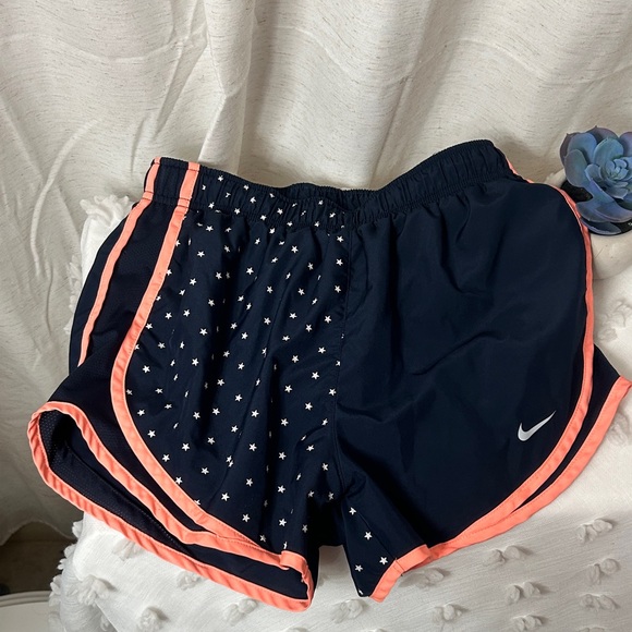 Nike Pants - Nike Women's Navy and Coral Star Athletic Shorts